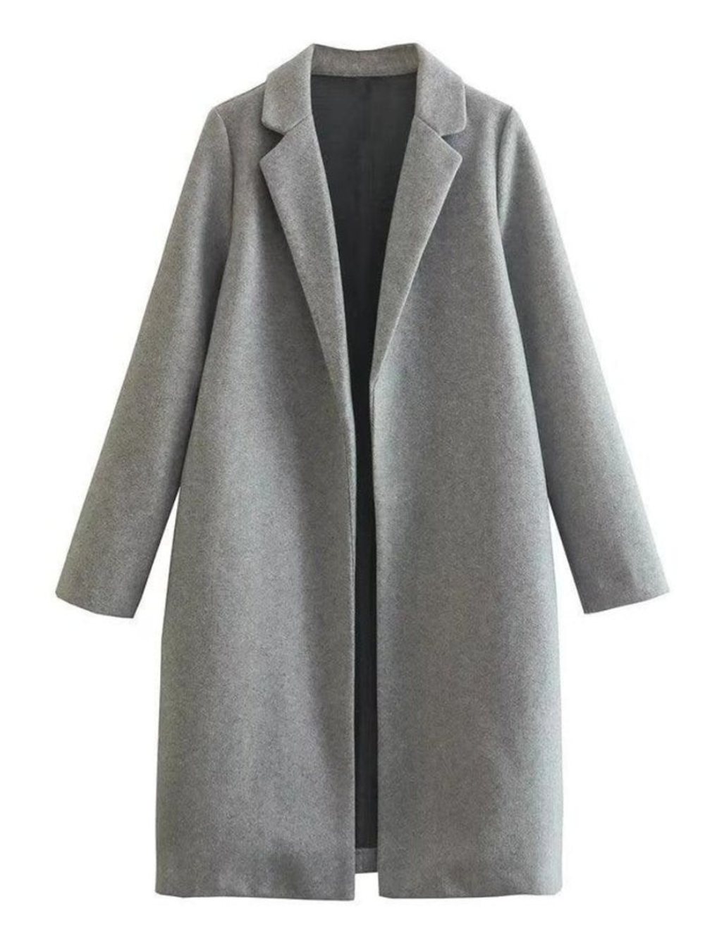 Zara Classic Grey Long  Coat for Women Size L